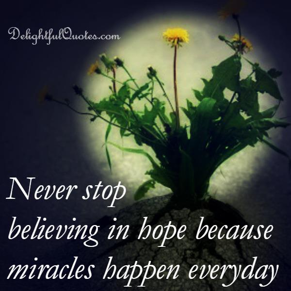 Miracles do happen everyday