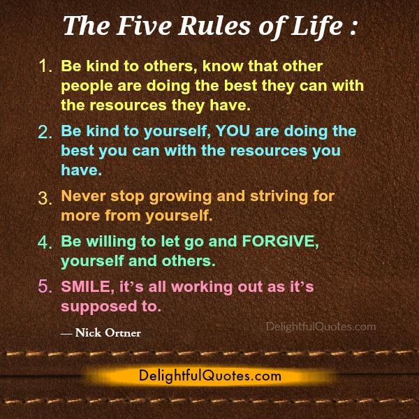 The Five Rules of Life